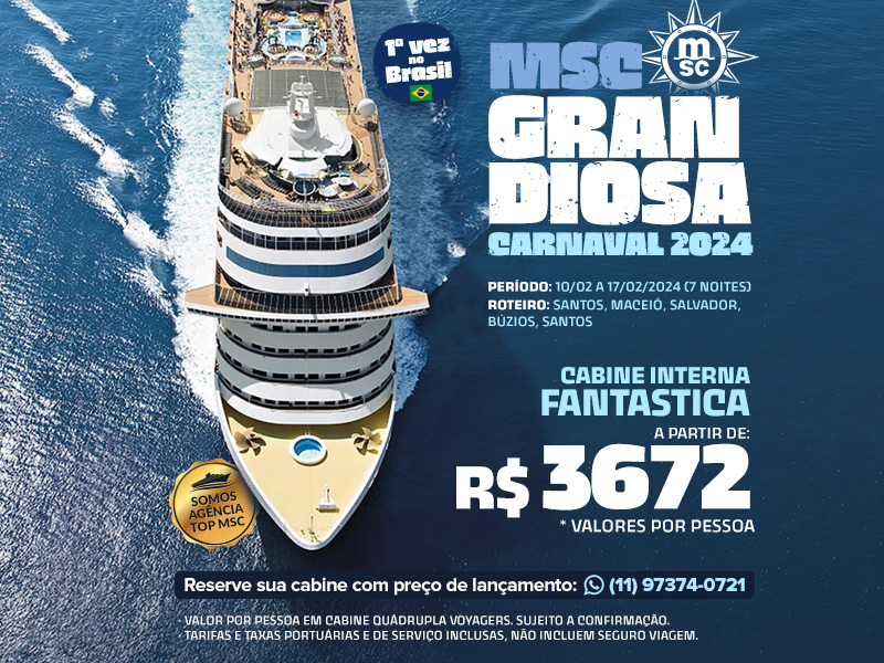 Cruzeiro de Carnaval MSC Grandiosa